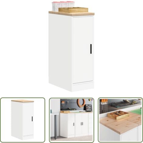 vidaXL Armoire de rangement de garage blanc 30x51x85 cm bois de pin