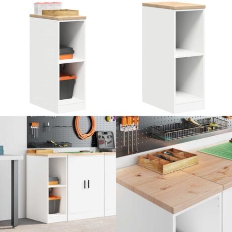 vidaXL Armoire de rangement de garage blanc 30x51x85 cm bois de pin