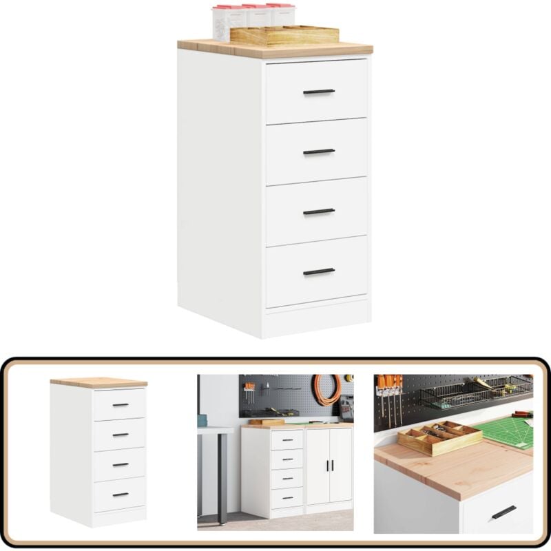 Vidaxl - Armoire de rangement de garage blanc 40x51x85 cm bois de pin