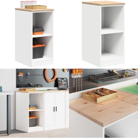 vidaXL Armoire de rangement de garage blanc 40x51x85 cm bois de pin