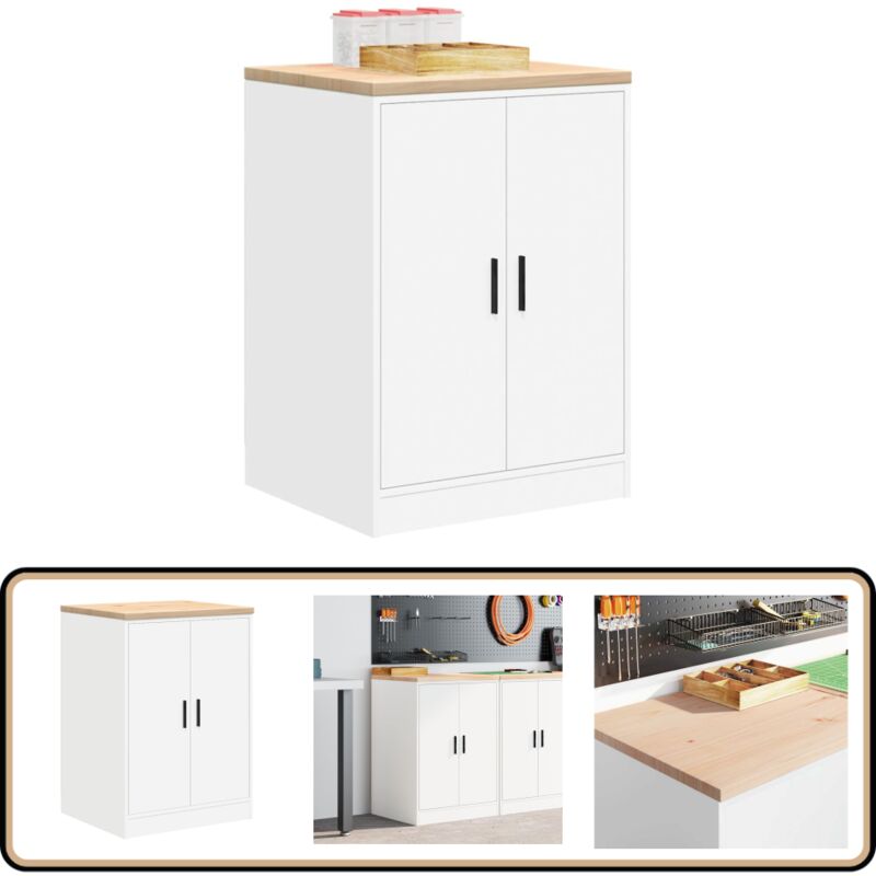 Vidaxl - Armoire de rangement de garage blanc 60x51x85 cm bois de pin