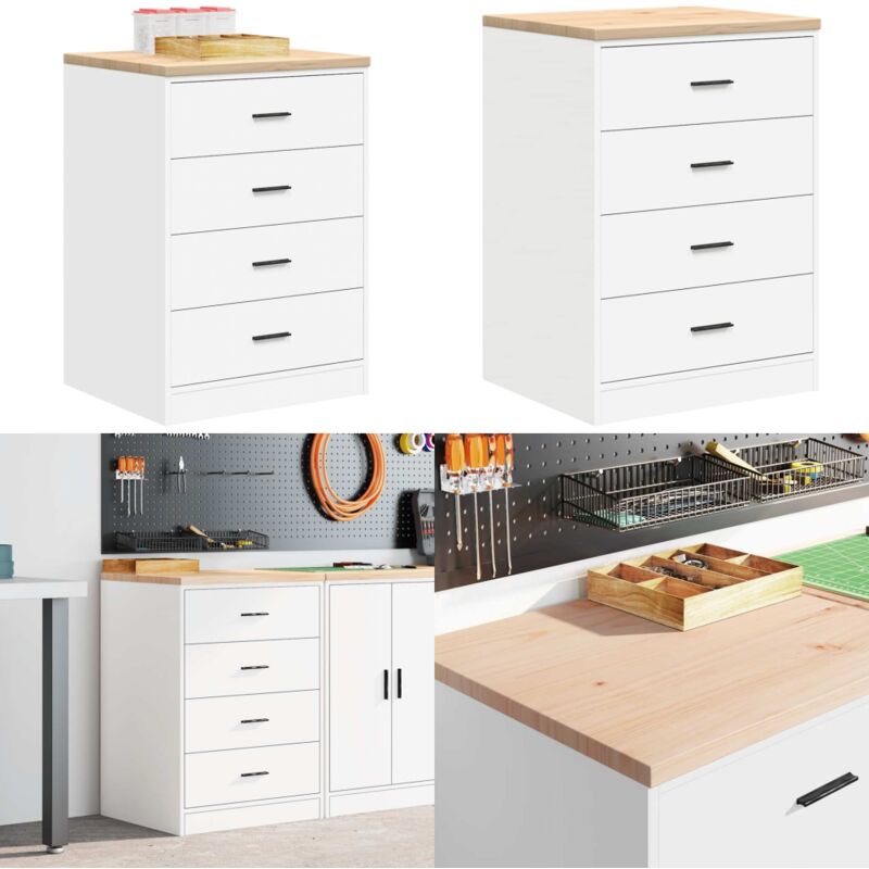 Vidaxl - Armoire de rangement de garage blanc 60x51x85 cm bois de pin