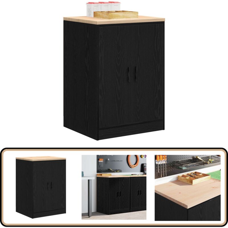 Vidaxl - Armoire de rangement de garage noir 60x51x85 cm bois de pin