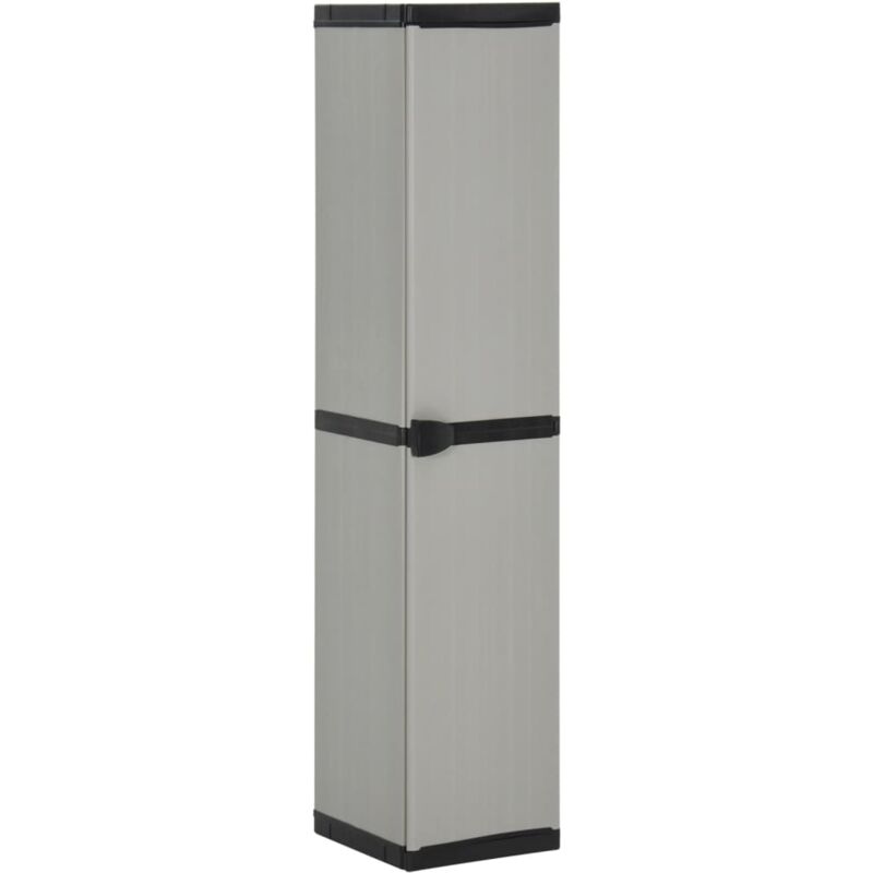 Armoire de rangement de jardin 3 étagères Gris noir 34x40x168cm
