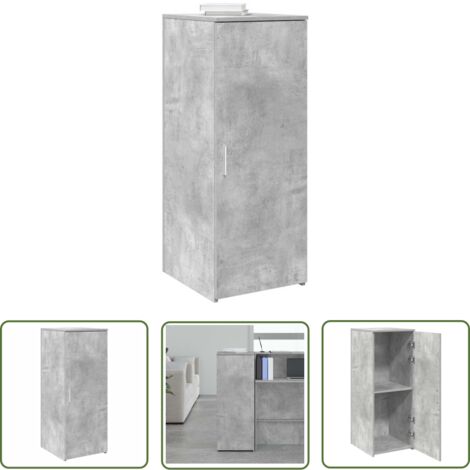 vidaXL Armoire de rangement gris béton 40x45x103,5cm bois d'ingénierie