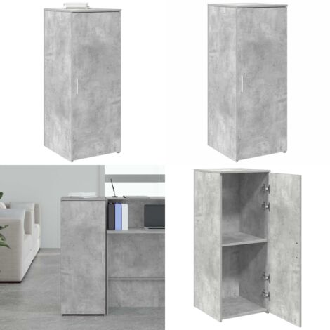 vidaXL Armoire de rangement gris béton 40x45x103,5cm bois d'ingénierie