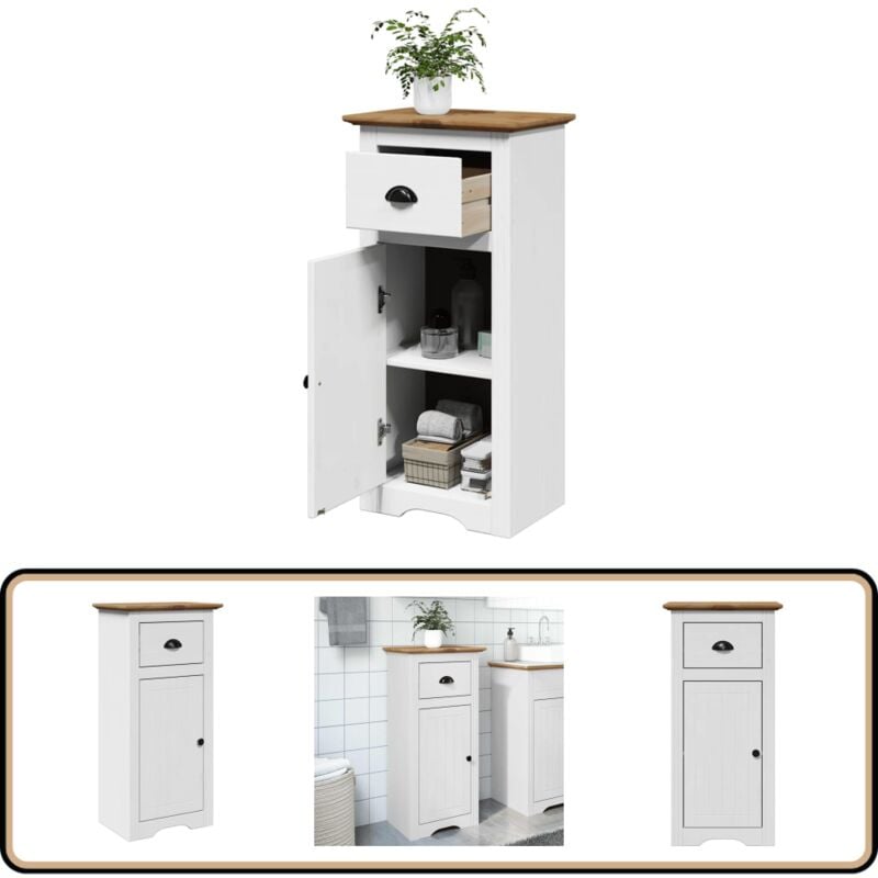 Vidaxl - Armoire de salle de bain bodo blanc et marron 44x30x90 cm