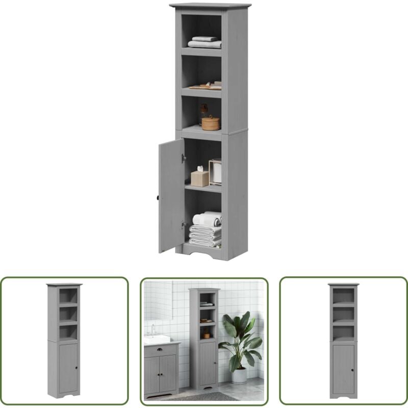 VidaXL Armoire de salle de bain bodo gris 44x30x160 cm