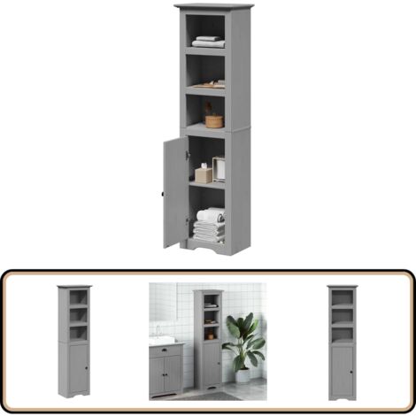 vidaXL Armoire de salle de bain BODO gris 44x30x160 cm