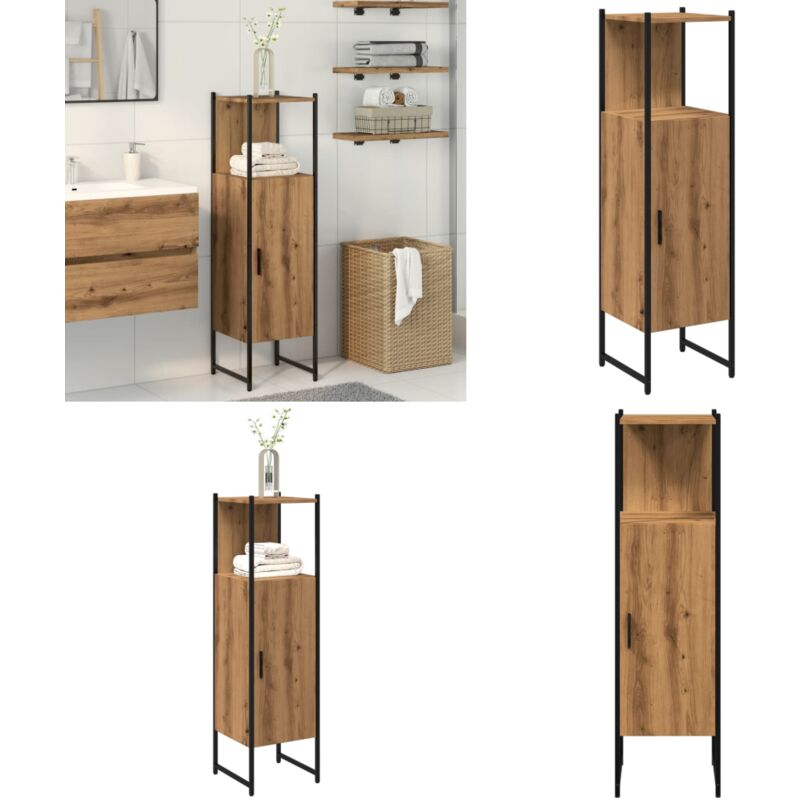 Vidaxl - Armoire de salle de bain chêne artisanal 33x33x120,5 cm