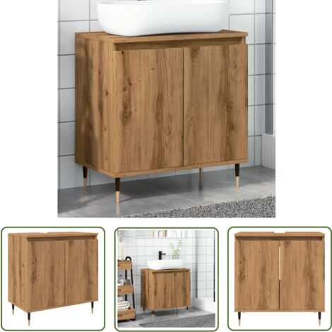 vidaXL Armoire de salle de bain chêne artisanal 58x33x60 cm