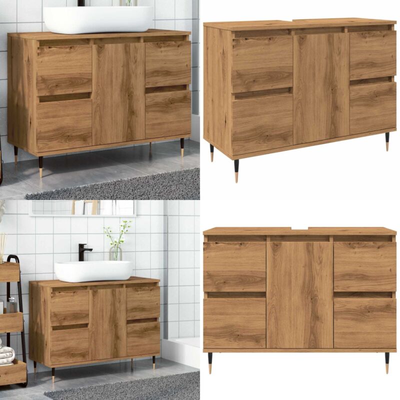 Vidaxl - Armoire de salle de bain chêne artisanal bois d'ingénierie