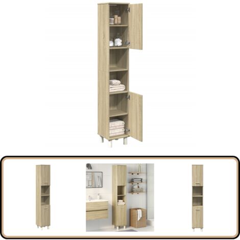 vidaXL Armoire de salle de bain chêne sonoma 30,5x30x179 cm