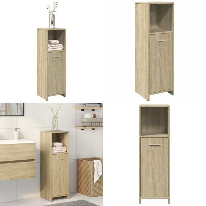 vidaXL Armoire de salle de bain Chêne sonoma 30x30x95 cm Aggloméré