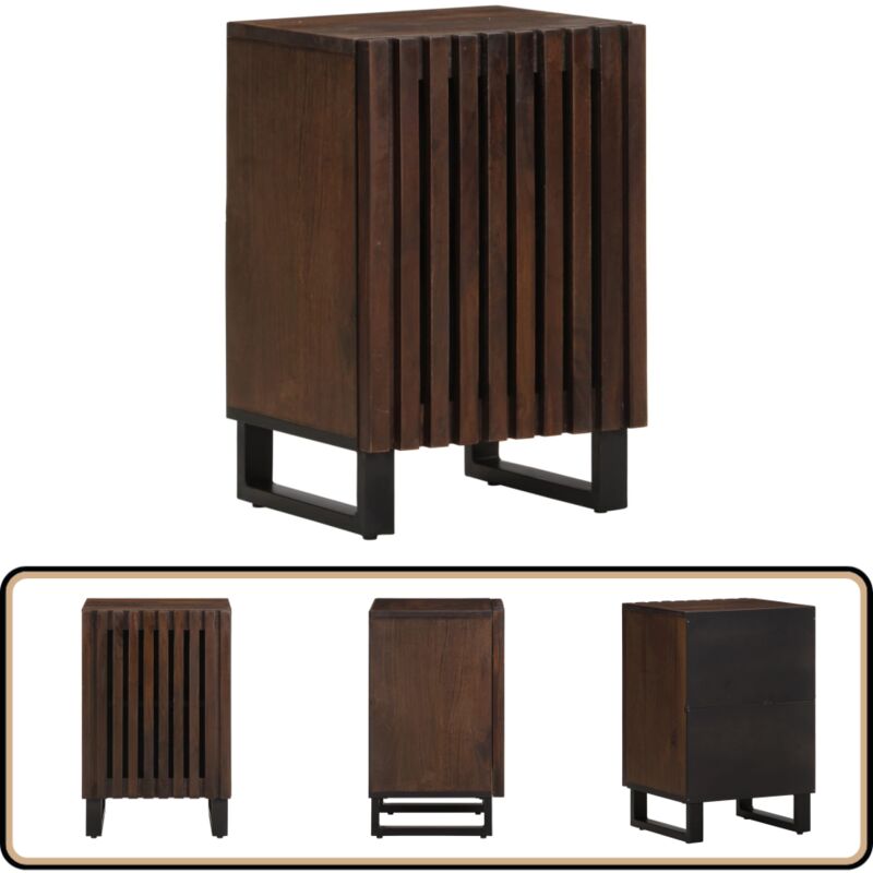 vidaXL Armoire de salle de bain marron 38x34x58cm bois massif manguier