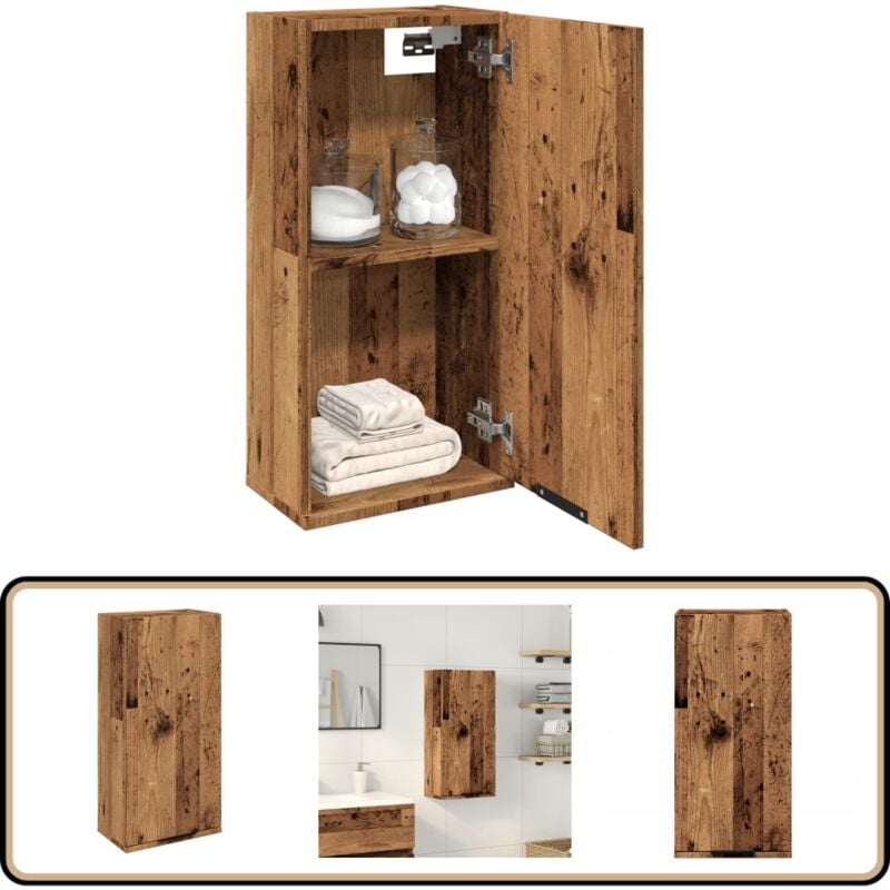 Vidaxl - Armoire de salle de bain murale vieux bois 32x20x67 cm