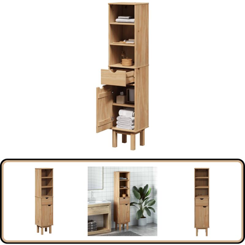 Vidaxl - Armoire de salle de bain otta 35x30x159 cm bois massif de pin