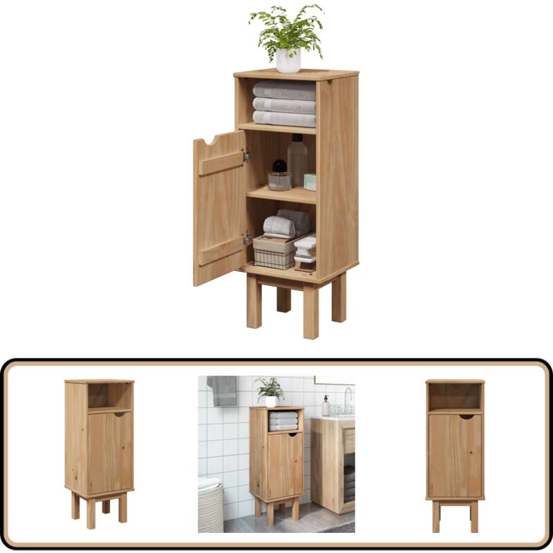 Vidaxl - Armoire de salle de bain 'otta' 35x30x90 cm bois massif de pin