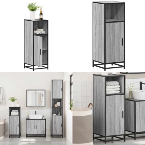 vidaXL Armoire de salle de bain sonoma gris 35x37,5x100 cm