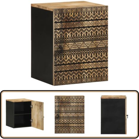 vidaXL Armoire de salle de bain suspendue bois massif manguier
