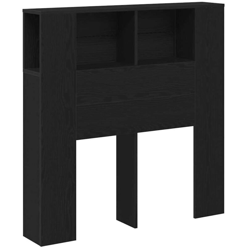 vidaXL Cabinet de Tête de Lit Chêne noir Bois d'ingénierie
