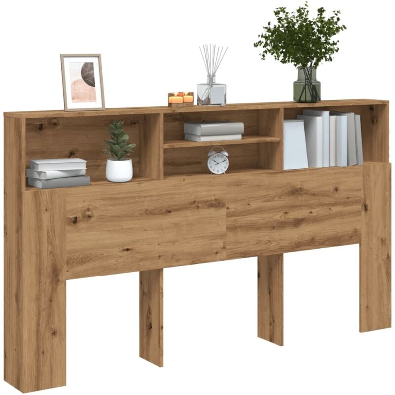 Vidaxl - Armoire de tête de lit chêne artisanal 180x19x103,5 cm