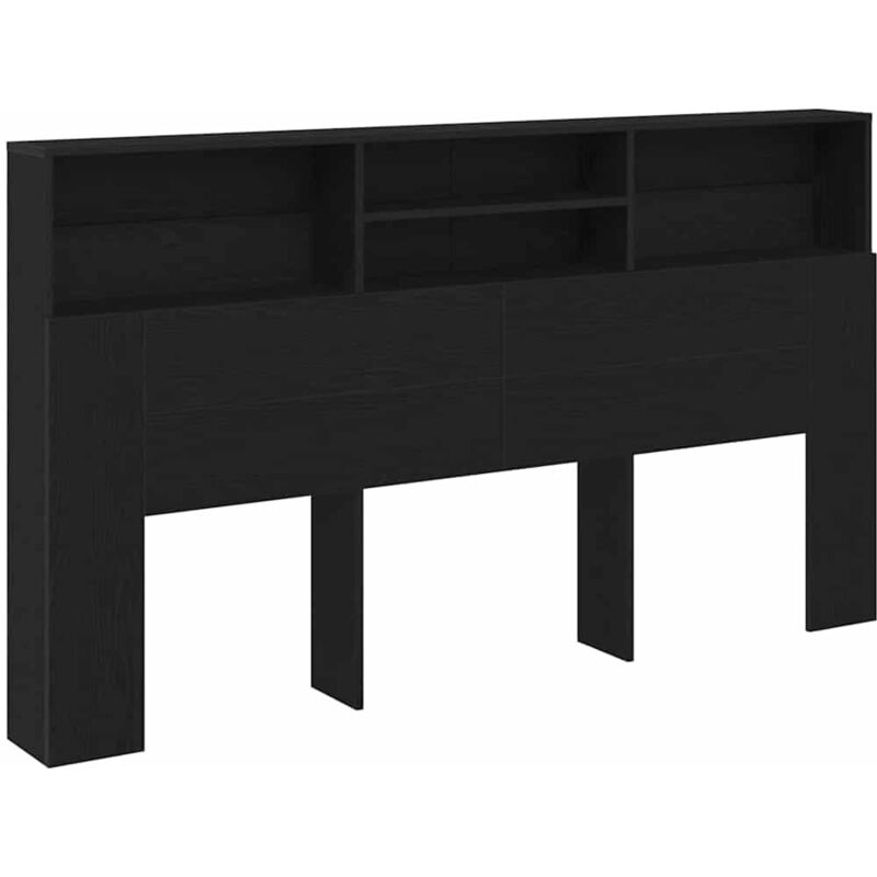 Tête de lit Cabinet Noir Chêne 180x19x103,5 cm 862754