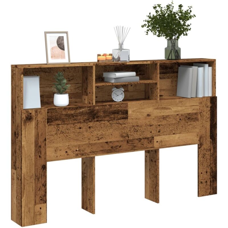 Testiera Con Contenitore Legno 160x19x103,5 Cm In Truciolato Vidaxl