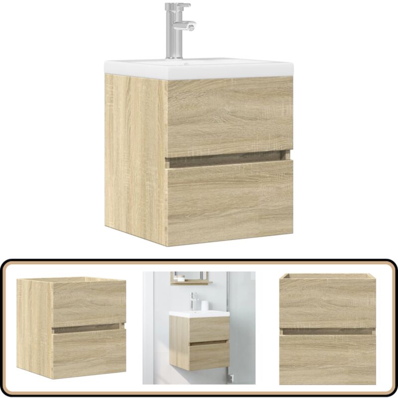 vidaXL Armoire d'évier Chêne sonoma 41x38,5x45 cm Bois d’ingénierie