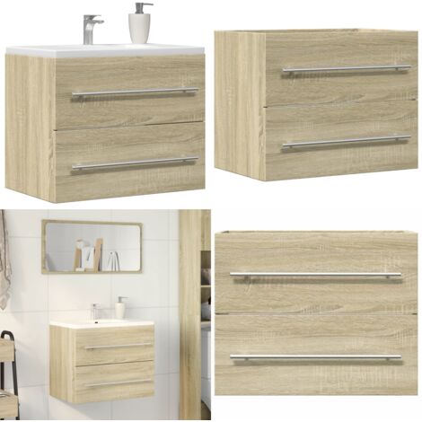 vidaXL Armoire d'évier Chêne sonoma 60x38,5x48 cm Aggloméré