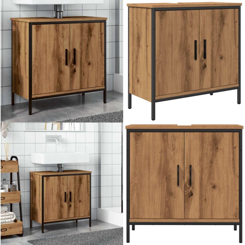 Vidaxl - Armoire lavabo chêne artisanal 60x30x60 cm bois d'ingénierie