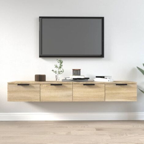 Vidaxl – Armoire murale 2 pièces chêne sonoma 68x30x20cm – Bois d'ingénierie – Design élégant pour maximiser l'espace – Assemblage requis