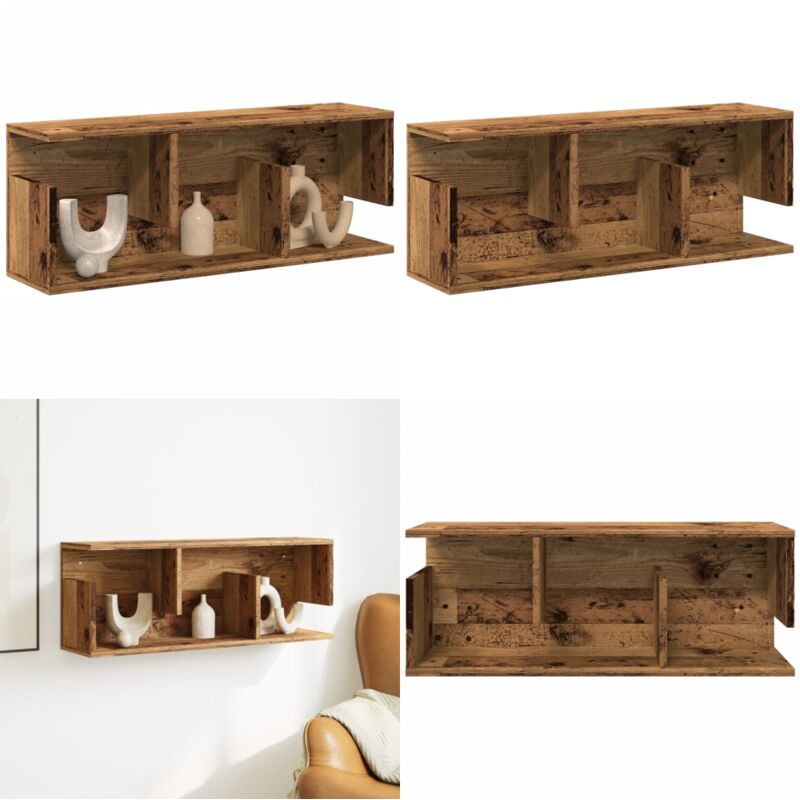 Vidaxl - Armoire murale 80x20x30 cm vieux bois bois d'ingénierie