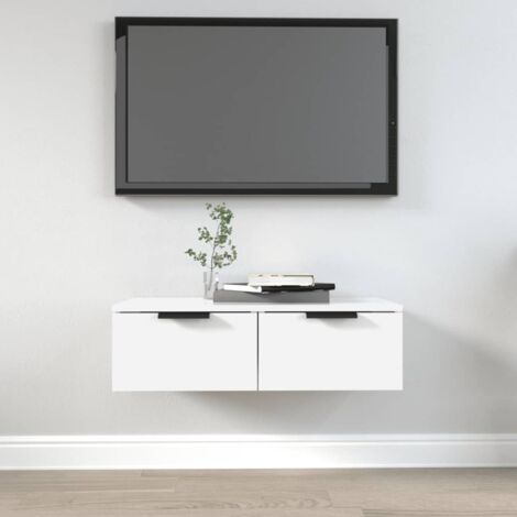 Vidaxl – Armoire murale blanche 68x30x20 cm – Bois d'ingénierie résistant à l'humidité – Charge maximale 60 kg – Assemblage requis