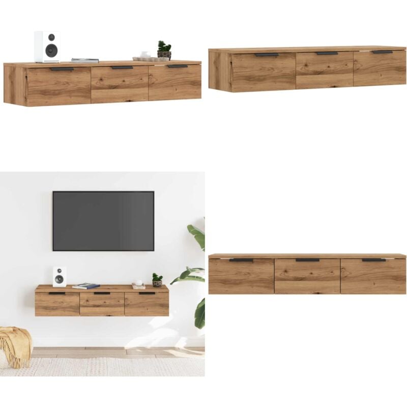 Vidaxl - Armoire murale chêne artisanal 102x30x20 cm bois d'ingénierie