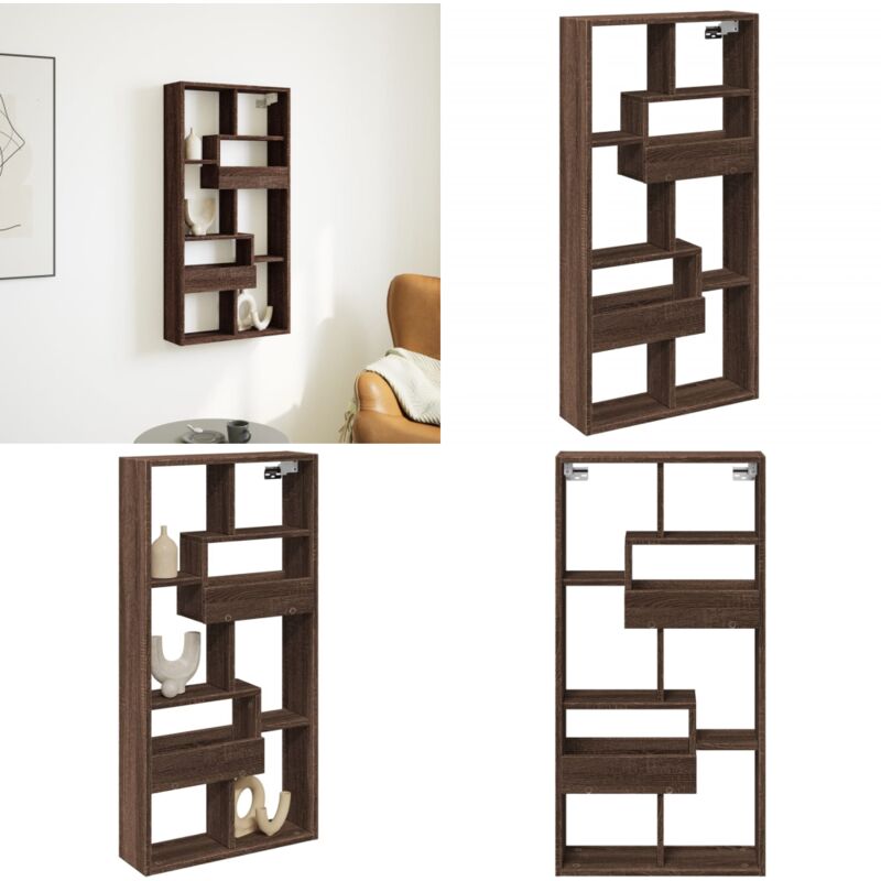 Vidaxl - Armoire murale chêne marron 50x15x100 cm bois d'ingénierie