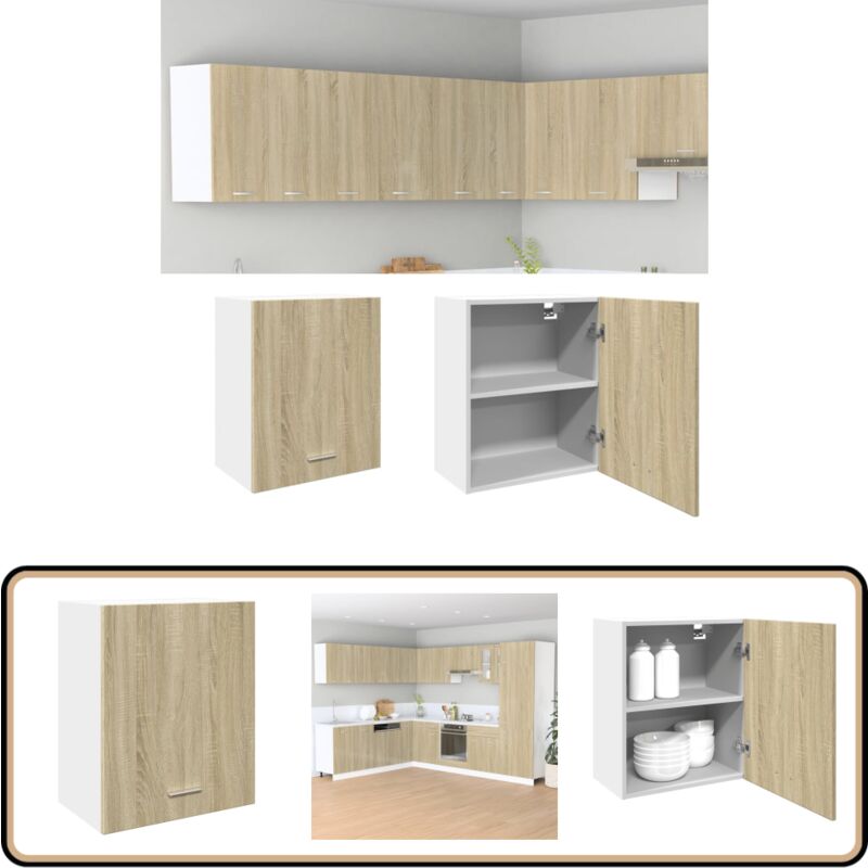 vidaXL Armoire murale chêne sonoma 50x31x60 cm bois d'ingénierie