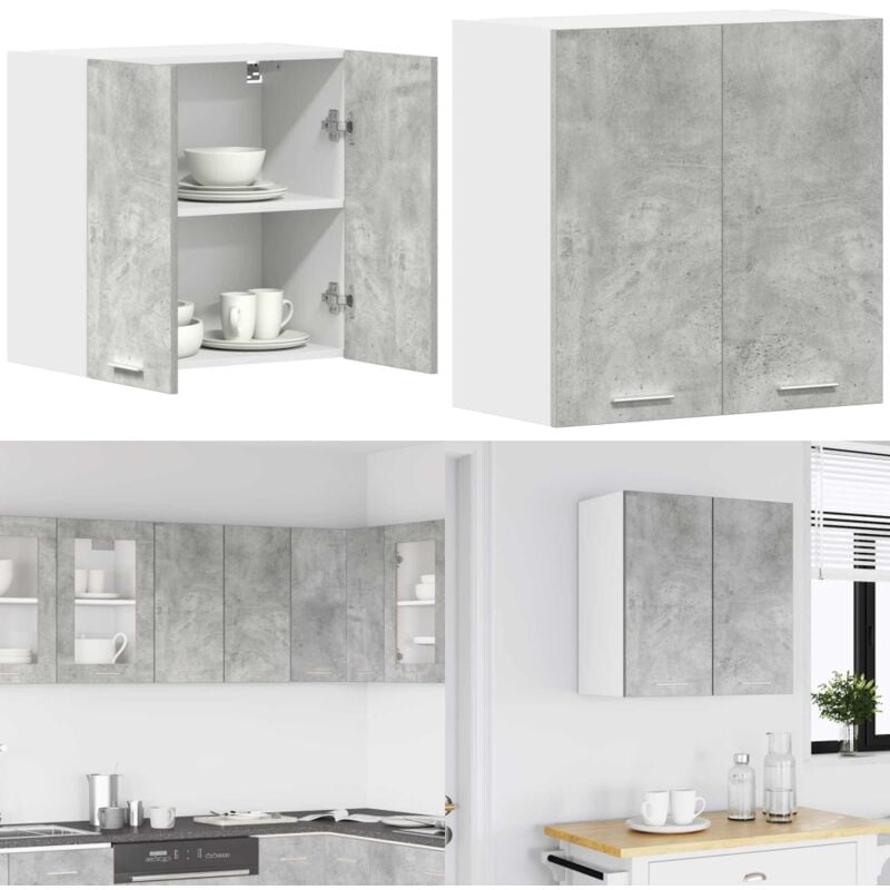 Vidaxl - Armoire murale cuisine gris béton 60x31x60 cm bois d'ingénierie