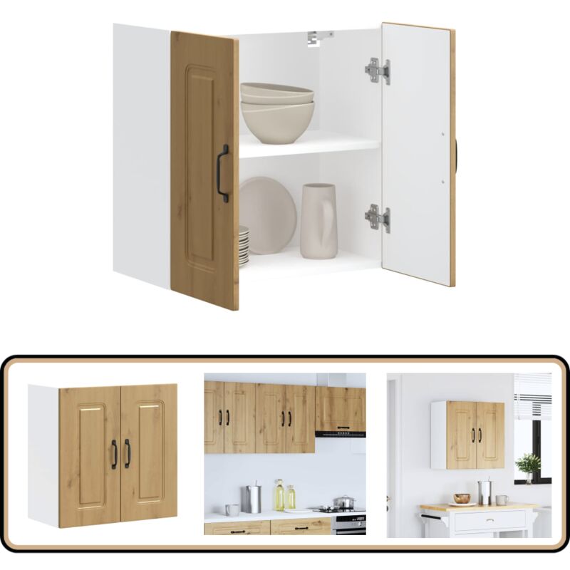 Armoire murale cuisine Kalmar chêne artisanal bois d'ingénierie - Vidaxl