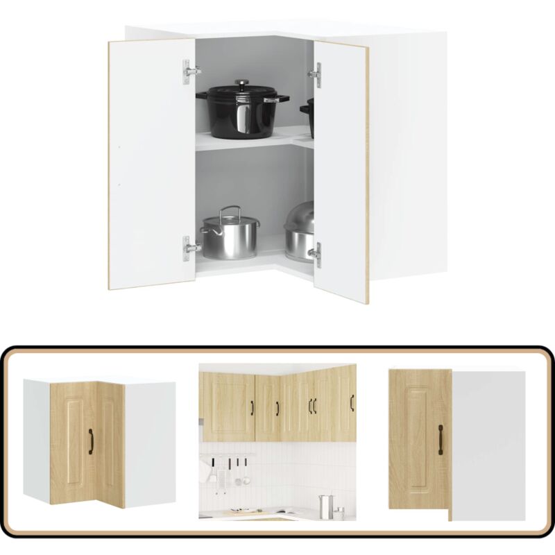 Armoire murale d'angle de cuisine Kalmar chêne sonoma - Vidaxl