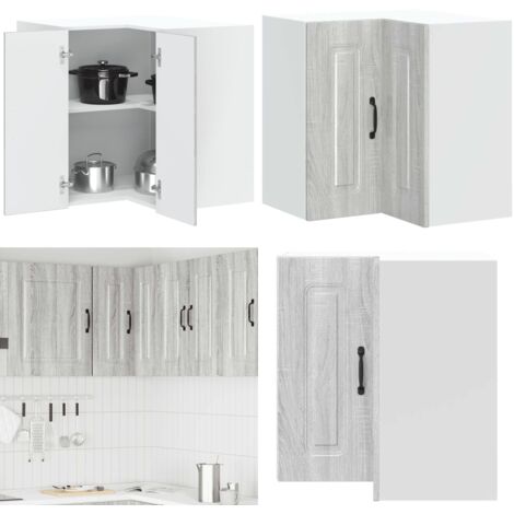 vidaXL Armoire murale d'angle de cuisine Kalmar sonoma gris