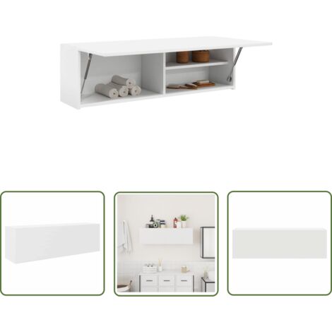 vidaXL Armoire murale de bain blanc 100x25x30 cm bois d'ingénierie