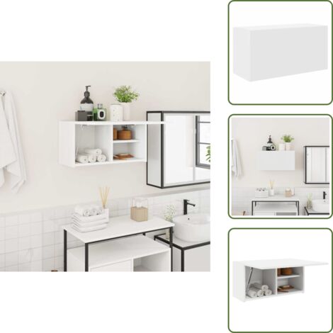 vidaXL Armoire murale de bain blanc 60x25x30 cm bois d'ingénierie