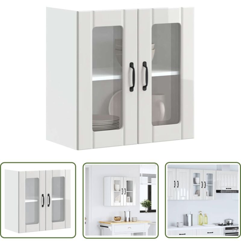 VidaXL Armoire murale de cuisine avec porte en verre Lucca