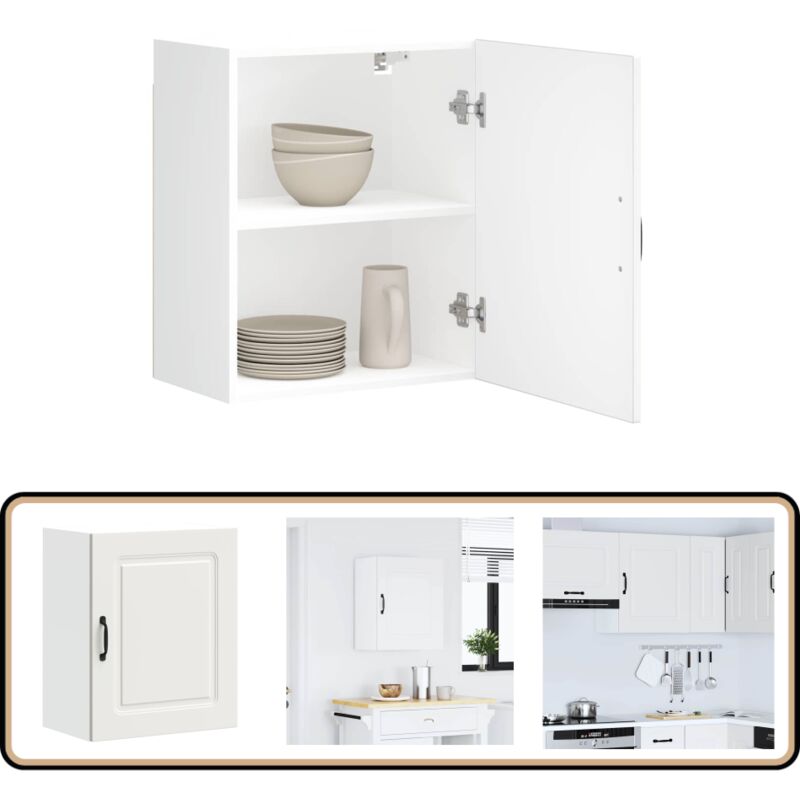 Armoire murale de cuisine Kalmar blanc bois d'ingénierie - Vidaxl