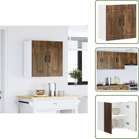 vidaXL Armoire murale de cuisine Kalmar chêne fumé bois d'ingénierie