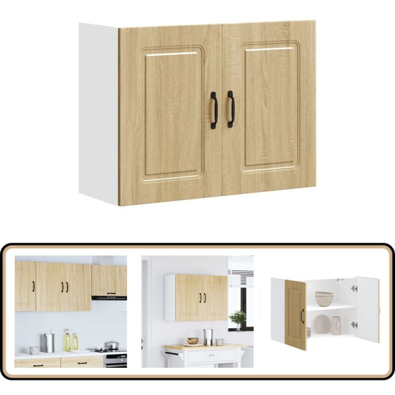 Armoire murale de cuisine Kalmar chêne sonoma bois d'ingénierie - Vidaxl