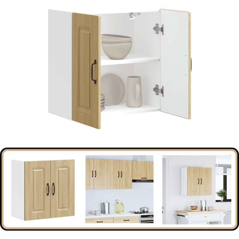 Armoire murale de cuisine Kalmar chêne sonoma bois d'ingénierie - Vidaxl