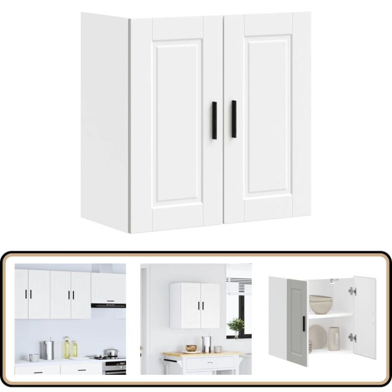 vidaXL Armoire murale de cuisine Porto blanc bois d'ingénierie