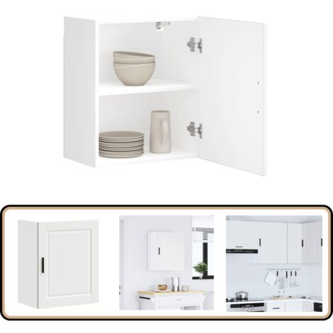 vidaXL Armoire murale de cuisine Porto blanc bois d'ingénierie